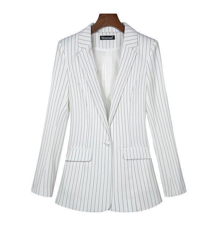Chic Women's Business Blazer for Professional Elegance - Womens Jackets Rebooters