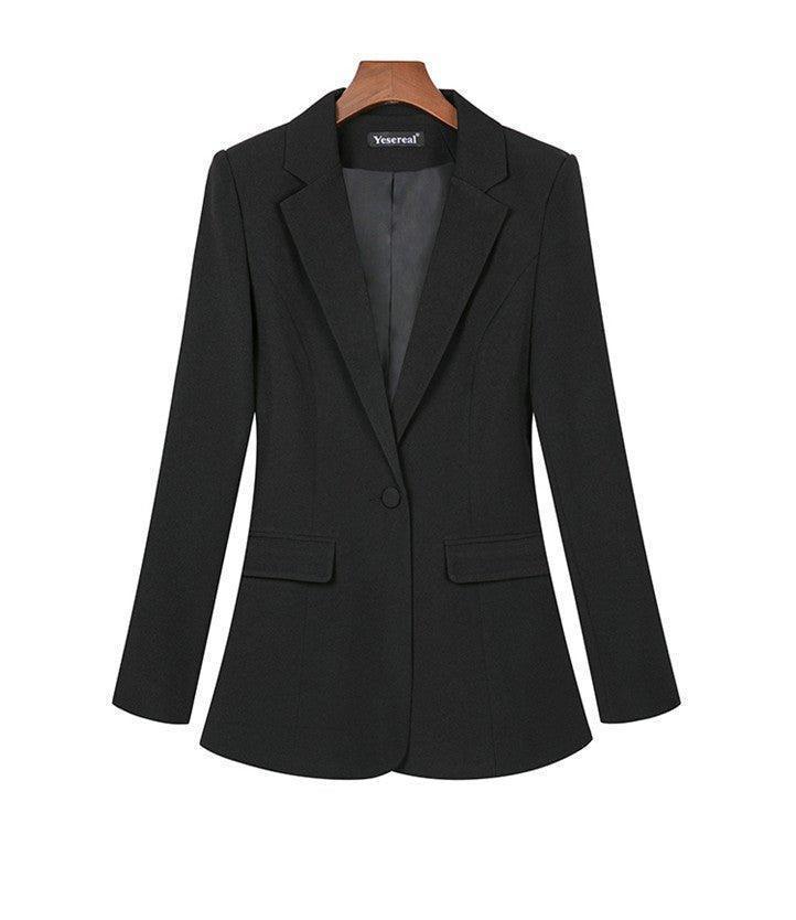 Chic Women's Business Blazer for Professional Elegance - Womens Jackets Rebooters