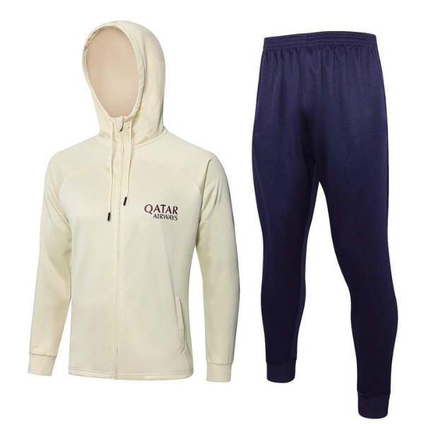 PSG Beige and Dark Blue Premium Tracksuit for Men and Women