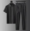 Men's Polo Shirt and Trousers Set for Effortless Casual Style Rebooters mens 2 piece set