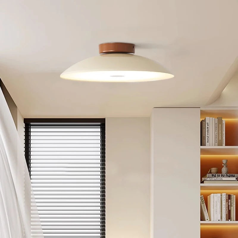 French Cream Iron Led Ceiling Lamp With 3 Color Options - Rebooters