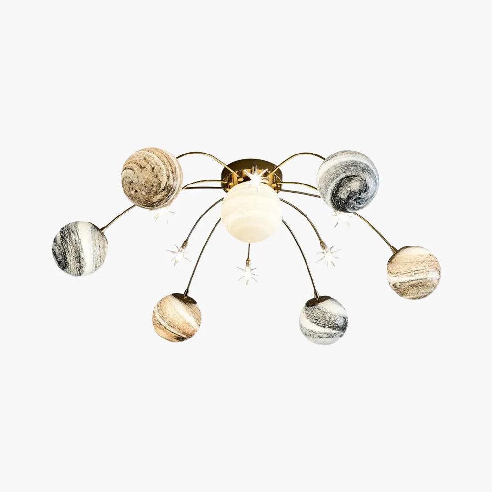 Planetary Sphere Glass Bedroom Ceiling Light Fixture Design | Rebooters - Rebooters