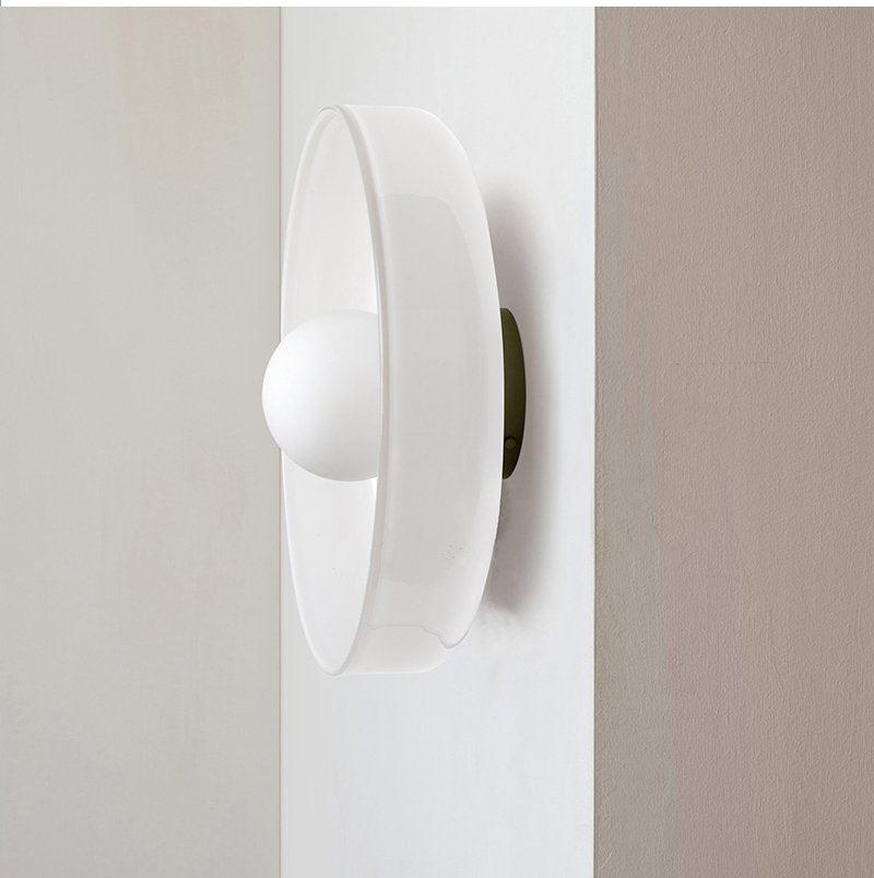 Green Glass Round LED Ceiling Light for Home Decor - Rebooters