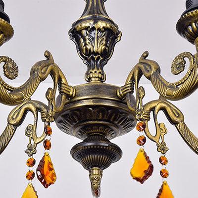 Bell Chandelier Tiffany Stained Glass 5 Lights Sunflower Light - Rebooters