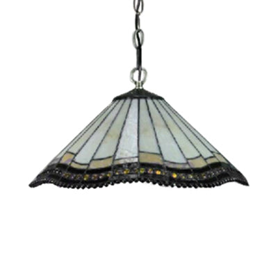 1 Bulb Tapered Down Lighting Pendant Tiffany-Style Lamp | Rebooters - Rebooters