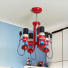 Kindergarten Candle Pendant Light with Solider Metal Red - Rebooters