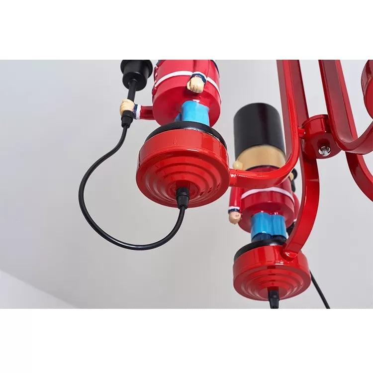 Kindergarten Candle Pendant Light with Solider Metal Red - Rebooters