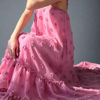 Daisy Loose-Fit Maxi Dress with Floral Décor and Flow Rebooters Maxi Women's Dresses