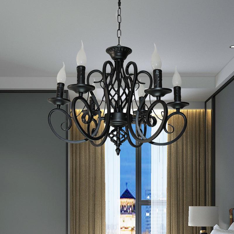 6/8-Bulb Ceiling Chandelier Minimalism Candle Style Light - Rebooters