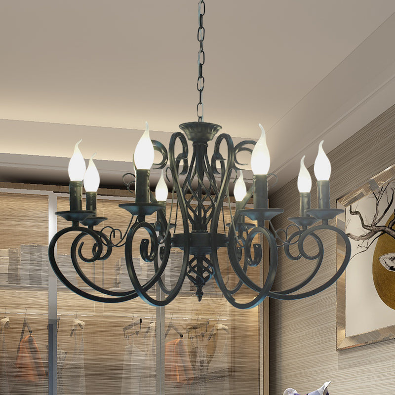 6/8-Bulb Ceiling Chandelier Minimalism Candle Style Light - Rebooters