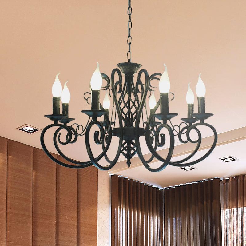 6/8-Bulb Ceiling Chandelier Minimalism Candle Style Light - Rebooters