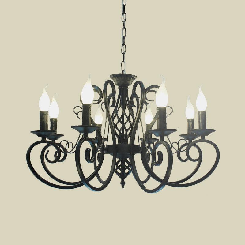 6/8-Bulb Ceiling Chandelier Minimalism Candle Style Light - Rebooters