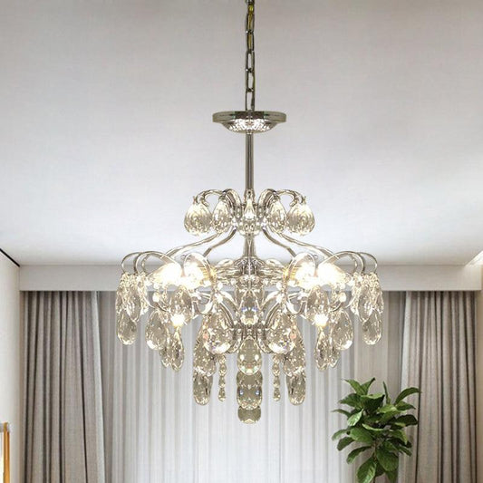 6 Heads Ceiling Suspension Lamp Minimalist Tapered Prismatic - Rebooters