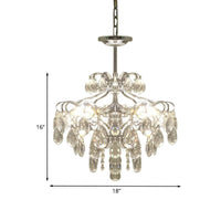 6 Heads Ceiling Suspension Lamp Minimalist Tapered Prismatic - Rebooters