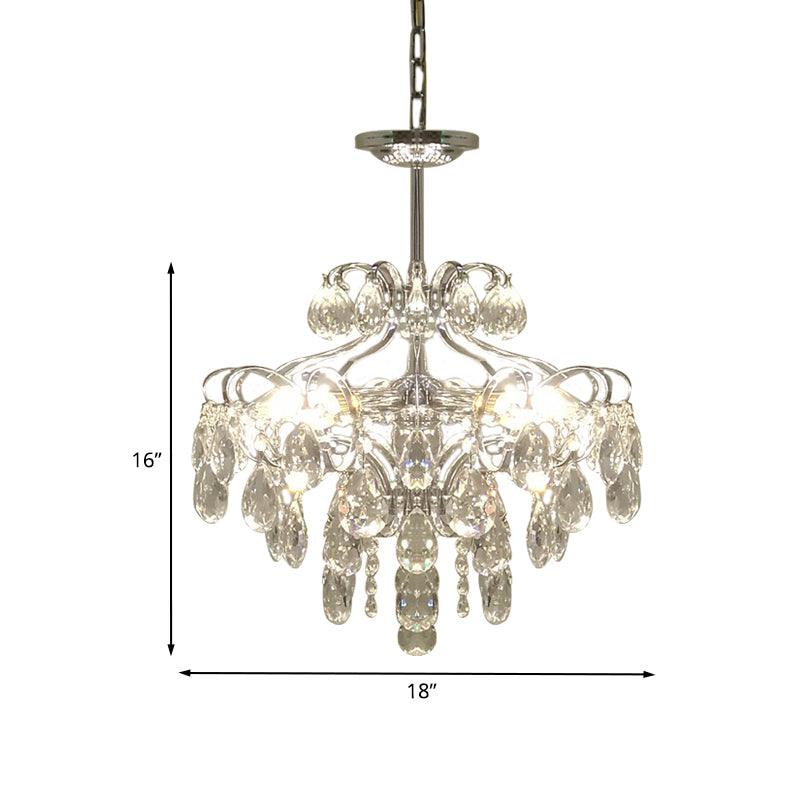 6 Heads Ceiling Suspension Lamp Minimalist Tapered Prismatic - Rebooters