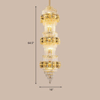 8-Light Fluted Clear Glass Rods Chandelier Retro Pendant Light - Rebooters