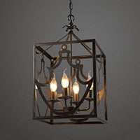 Black 4 Bulbs Ceiling Light Fixture Farmhouse Style Chandelier - Rebooters