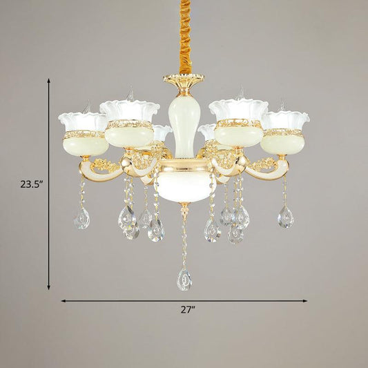 6 Heads Chandelier Lighting Modern Bedroom Ceiling Pendant - Rebooters