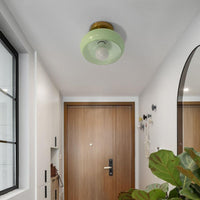 Mid Century Glass Modern Flush Mount Ceiling Light Fixture - Rebooters