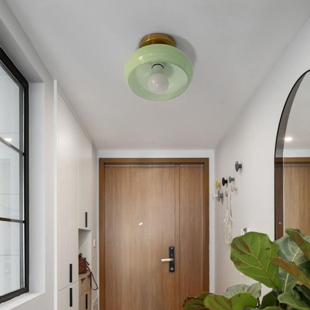 Mid Century Glass Modern Flush Mount Ceiling Light Fixture - Rebooters