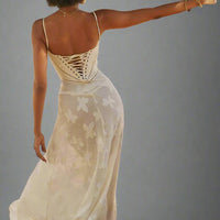 Maya Maxi Dress with Intricate Floral Embroidery and Flowing Silhouette for Elegant Style - Rebooters -Women's Dresses