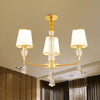 3-Head Chandelier Light Fixture Postmodern Bedroom Lamp Gold - Rebooters