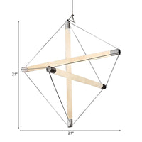 3/6 Lights Hanging Chandelier Contemporary Silver Lighting - Rebooters