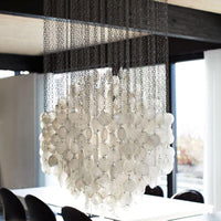 Wind Chime Chandelier Pendant Light Nordic Shell 4 Lights White - Rebooters