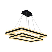 Acrylic Rectangular Ceiling Light Modern LED Black Pendant - Rebooters