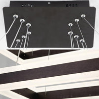 Acrylic Rectangular Ceiling Light Modern LED Black Pendant - Rebooters