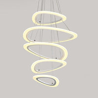 Acrylic Triangle Chandelier Lighting Fixture Modern LED Ceiling Pendant - Rebooters