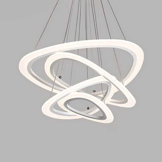 Acrylic Triangle Chandelier Lighting Fixture Modern LED Ceiling Pendant - Rebooters