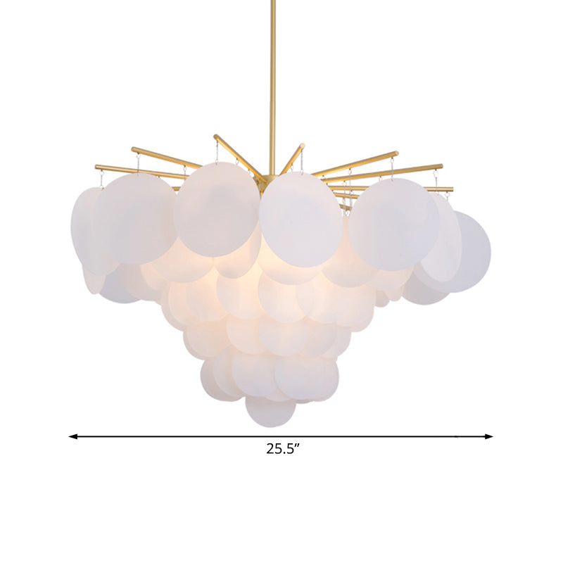 25"/25.5"/34" Wide White Flaky Chandelier 4 Lights - Rebooters