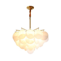 25"/25.5"/34" Wide White Flaky Chandelier 4 Lights - Rebooters