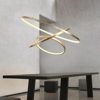 23.5"/31.5" Dia Gold Loop Chandelier Modern LED Ceiling Light - Rebooters