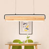 28"/35.5" Wide Modern Rectangular Wood Chandelier Light - Rebooters