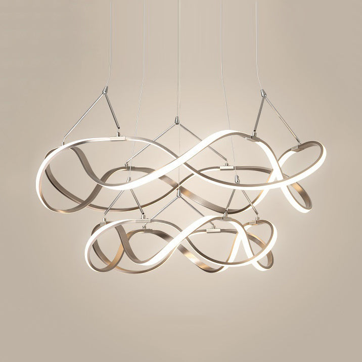 Twisting Acrylic Ceiling Light Modern LED Chandelier Pendant - Rebooters