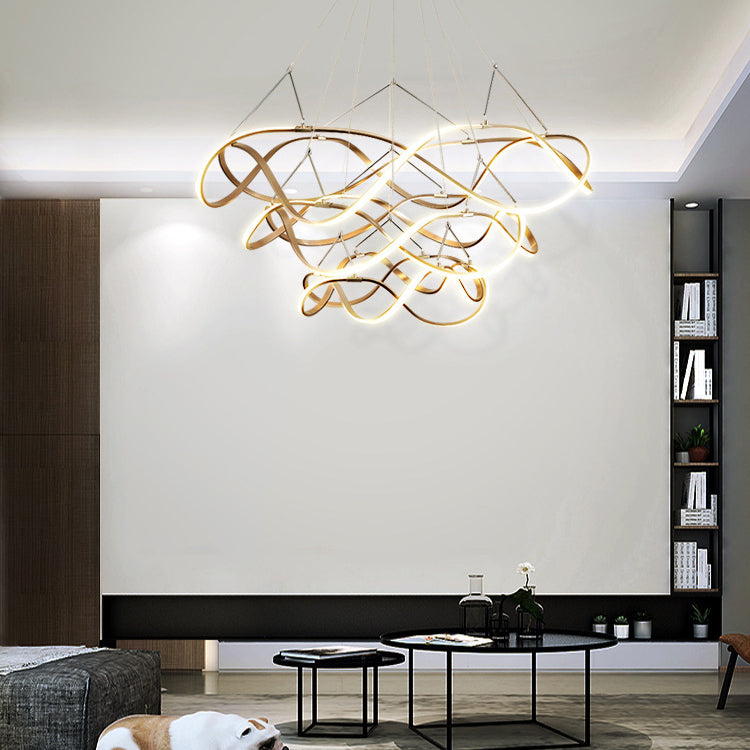 Twisting Acrylic Ceiling Light Modern LED Chandelier Pendant - Rebooters