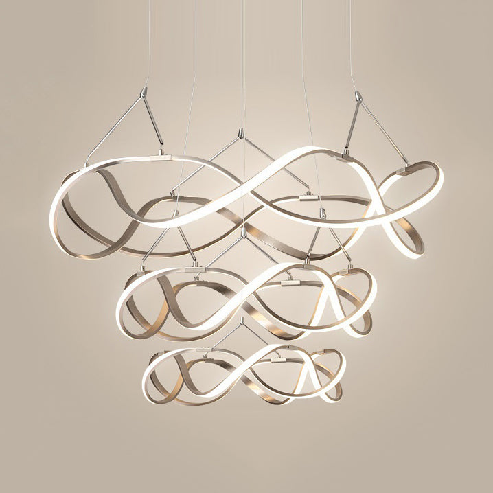 Twisting Acrylic Ceiling Light Modern LED Chandelier Pendant - Rebooters