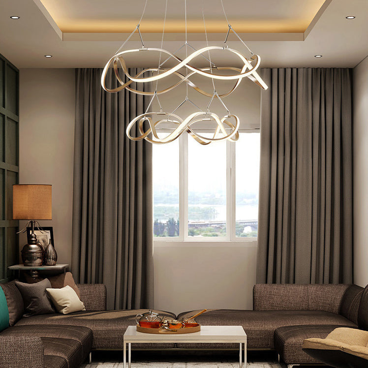 Twisting Acrylic Ceiling Light Modern LED Chandelier Pendant - Rebooters