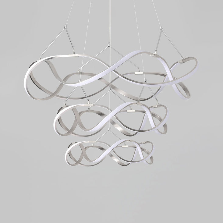 Twisting Acrylic Ceiling Light Modern LED Chandelier Pendant - Rebooters