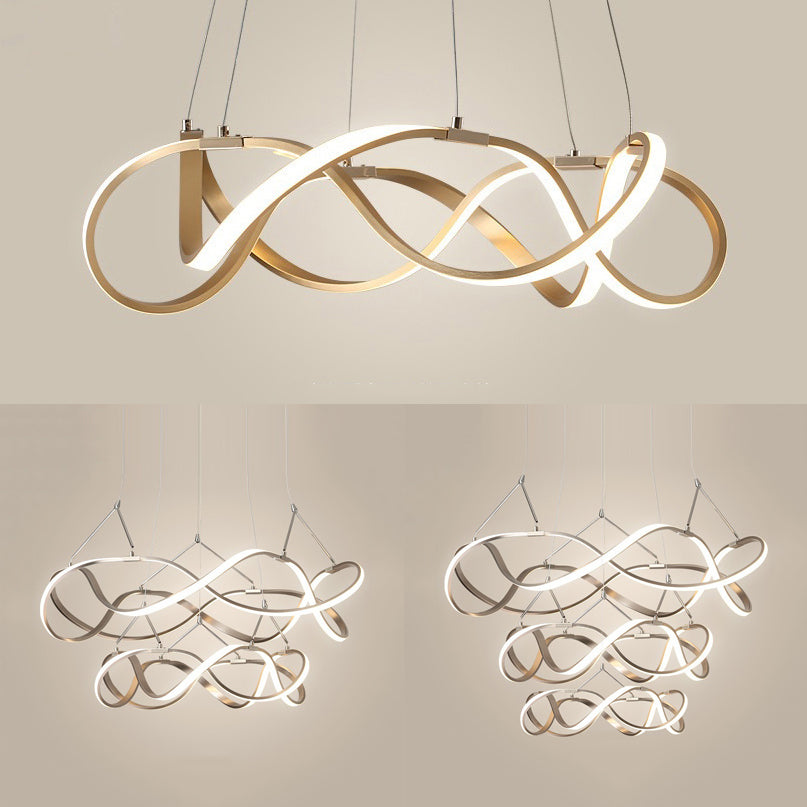 Twisting Acrylic Ceiling Light Modern LED Chandelier Pendant - Rebooters