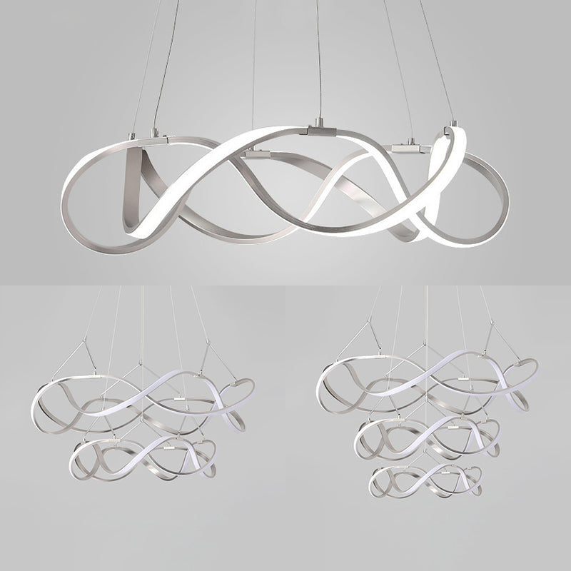 Twisting Acrylic Ceiling Light Modern LED Chandelier Pendant - Rebooters