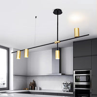 Asymmetrical Cylinder Chandelier Lighting Fixture Gold Ceiling Lamp - Rebooters