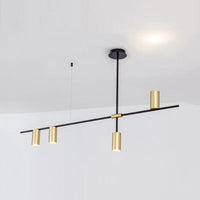 Asymmetrical Cylinder Chandelier Lighting Fixture Gold Ceiling Lamp - Rebooters