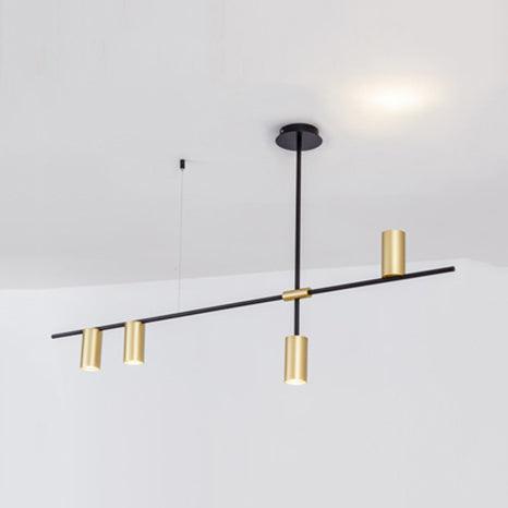 Asymmetrical Cylinder Chandelier Lighting Fixture Gold Ceiling Lamp - Rebooters