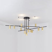 Asymmetrical Cylinder Chandelier Lighting Fixture Gold Ceiling Lamp - Rebooters