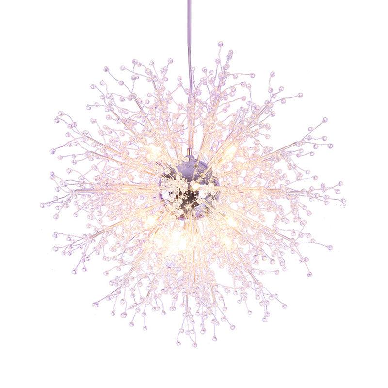 8/12 Lights Indoor Ceiling Fixture with Firework Crystal Shade - Rebooters