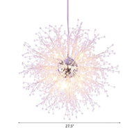 8/12 Lights Indoor Ceiling Fixture with Firework Crystal Shade - Rebooters