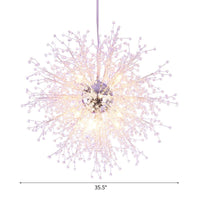 8/12 Lights Indoor Ceiling Fixture with Firework Crystal Shade - Rebooters